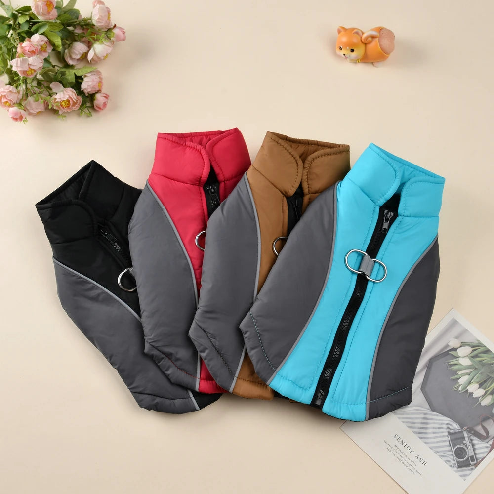 Coffee reflective winter jacket windproof dog coat by TrendyPet's Zone