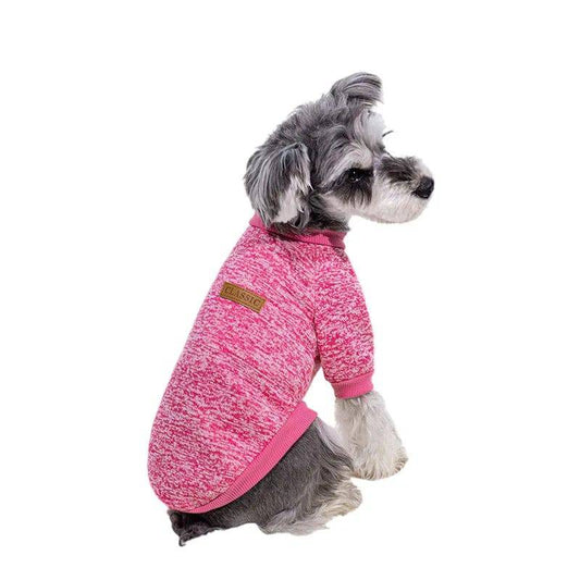 Rose Red Warm Winter Dog Clothes Classic Pet Sweatshirt Vest - TrendyPet's Zone