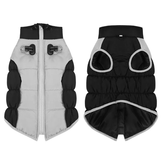 Black Warm Jacket Waterproof Clothes For Dog Winter Pet Costume Coat Vest TRENDYPET'S ZONE