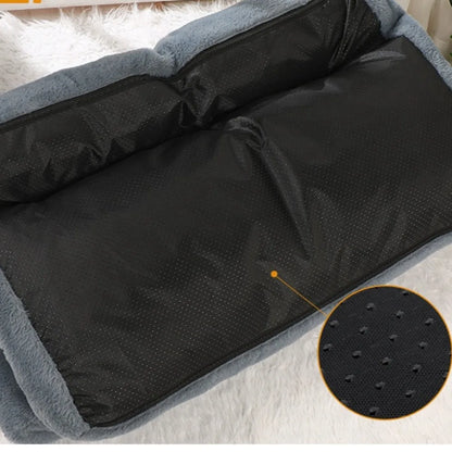 Gray Warm Detachable Pet Sofa Cat Bed with Open Design for Small Cats and Dogs, Ideal for Playing and Sleeping TrendyPet's Zone