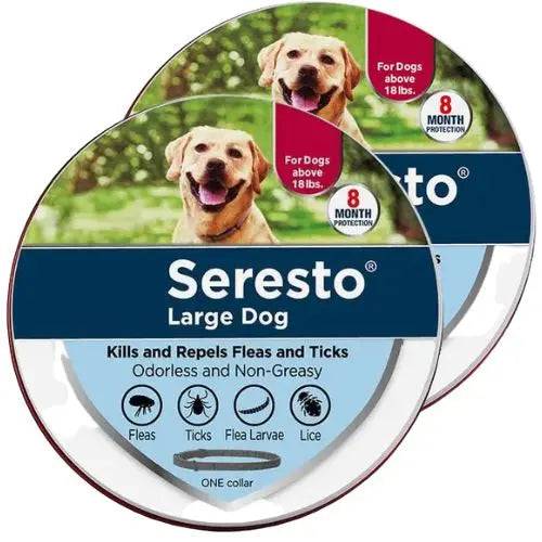 Seresto Large Dog Flea and Tick Collar, 8-Month Flea and Tick Collar for Large Dogs above 18lbs 70cm - TrendyPet's Zone