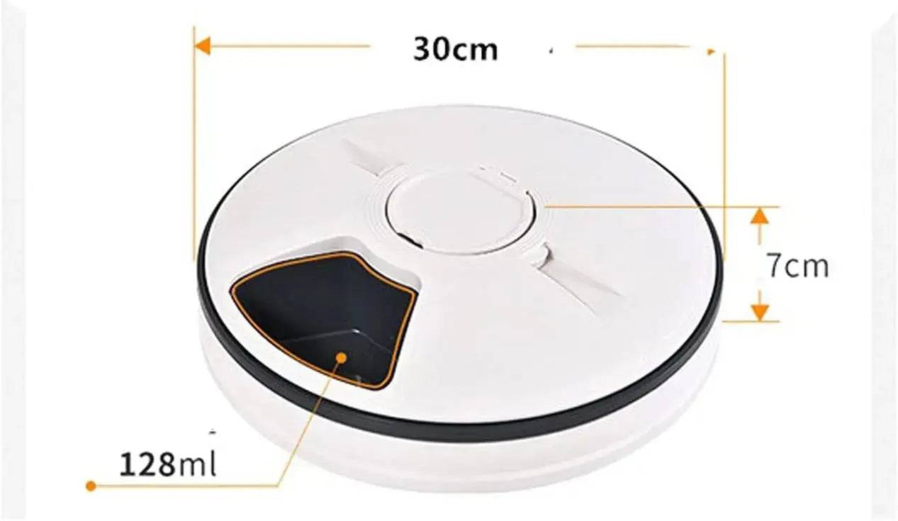 Six Grid Feeder Smart Automatic Pet Feeder With Voice Record Stainless Steel Lcd TRENDYPET'S ZONE