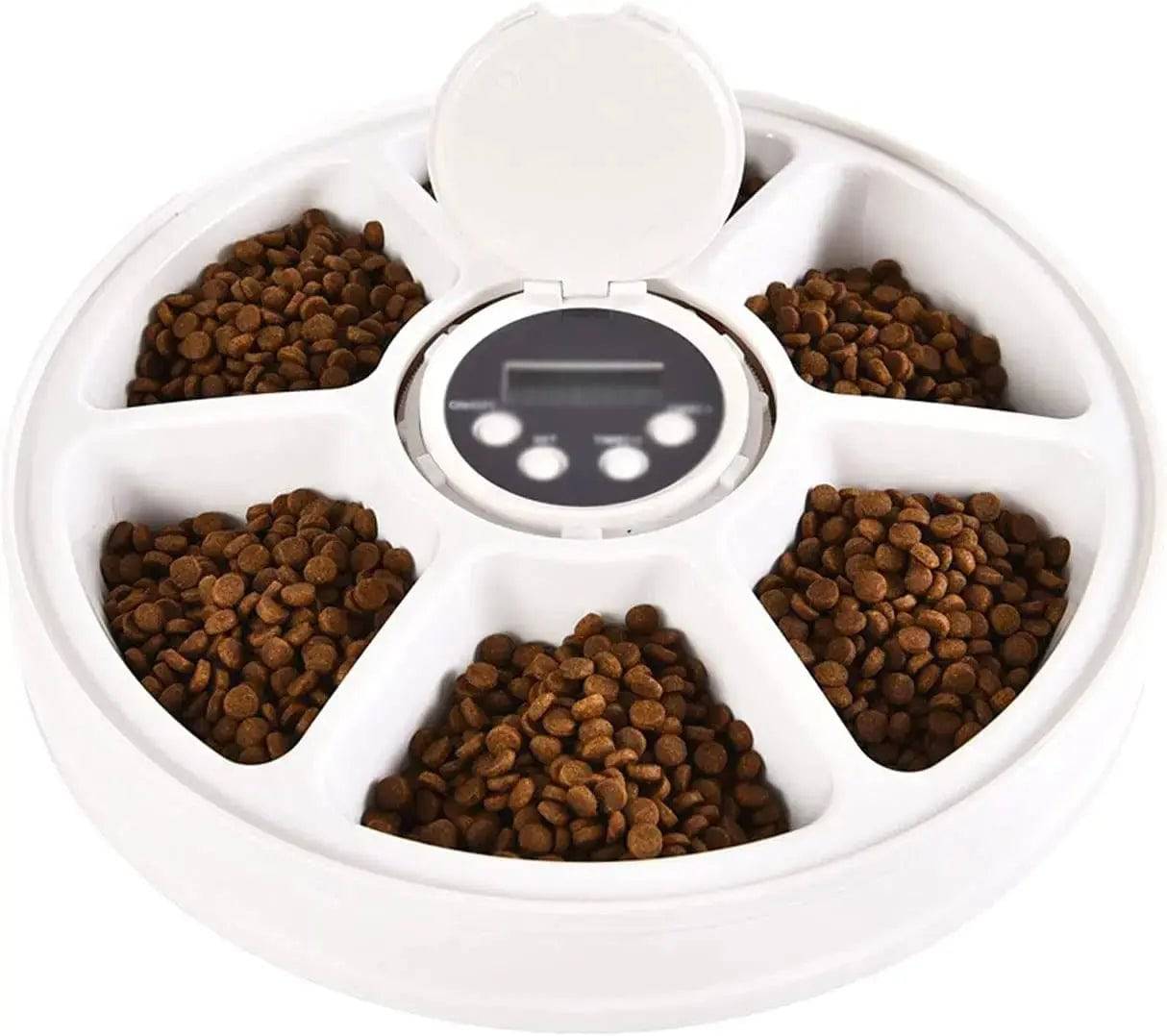 Six Grid Feeder Smart Automatic Pet Feeder With Voice Record Stainless Steel Lcd TRENDYPET'S ZONE