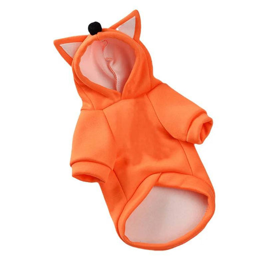 Solid Orange Color Bear Ears Two-legged Sweatshirt for Pets - TrendyPet's Zone