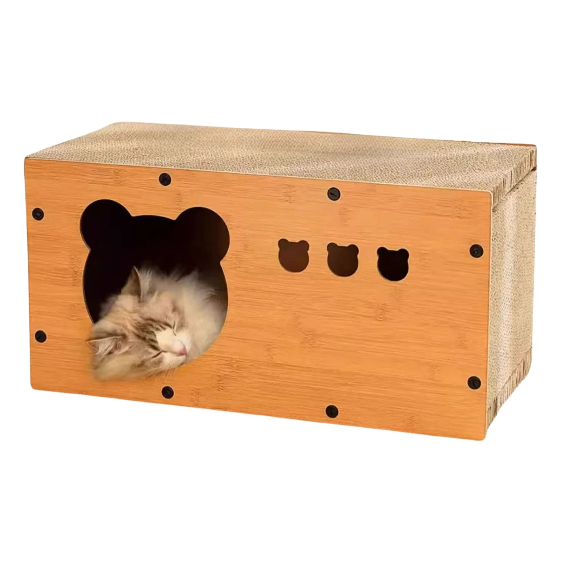 Spacious Cardboard Cat Scratcher Bed Cave - TrendyPet's Zone