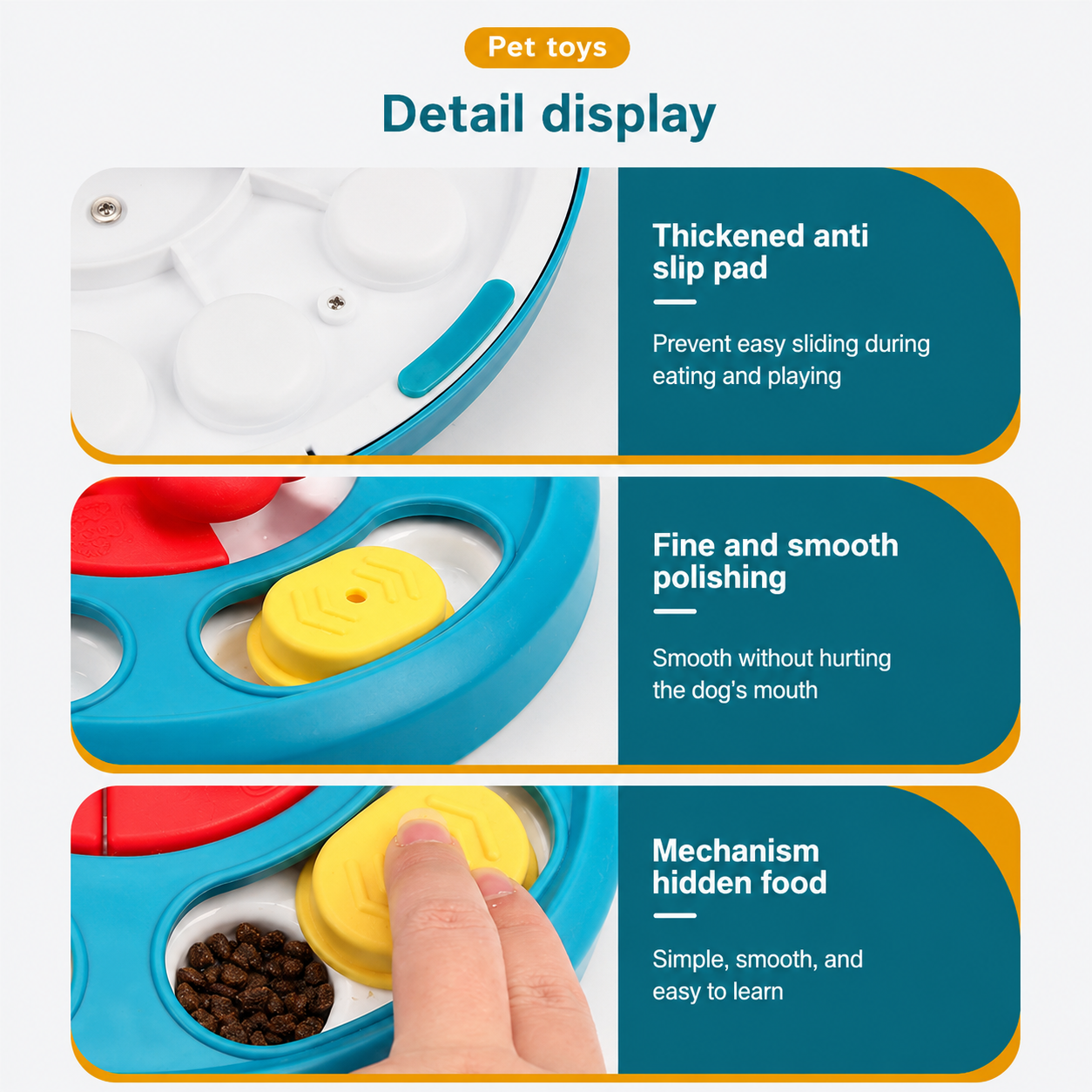 TrendyPet's Zone puzzle feeder for dogs and cats, featuring a slow food bowl, training toy, and leakage tray for mental stimulation.