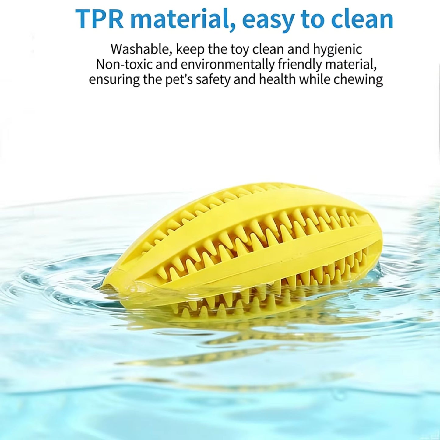 TrendyPet's Zone rubber dog toy ball, interactive chew toy with elasticity and tooth cleaning features for small and large dogs.