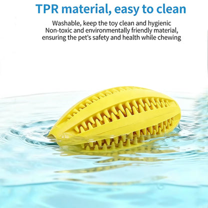 TrendyPet's Zone rubber dog toy ball, interactive chew toy with elasticity and tooth cleaning features for small and large dogs.