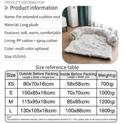 White Coffee Washable Removable Plush Pet Dog Bed Sofa House Mat Kennel Winter Warm Bed Pad Washable Dog Cushion Blanket Sofa Cover - TrendyPet's Zone