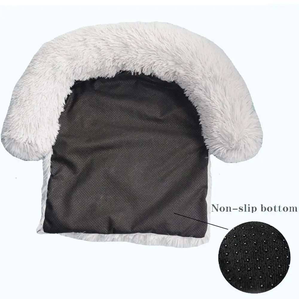 White Coffee Washable Removable Plush Pet Dog Bed Sofa House Mat Kennel Winter Warm Bed Pad Washable Dog Cushion Blanket Sofa Cover - TrendyPet's Zone