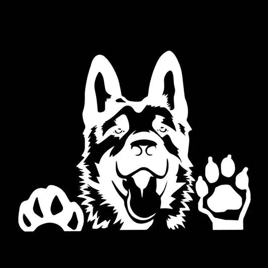 White Color Car Stickers Vinyl Decal German Shepherd Dog Motorcycle Decorative Accessories Creative Laptop TRENDYPET'S ZONE
