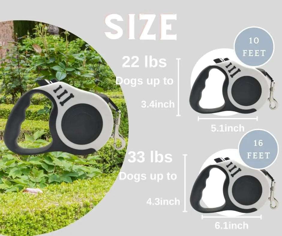 White Dog Leash 3m 5m Durable Leash Automatic Retractable Nylon Cat Lead Extension Puppy Walking Running Lead Roulette For Dog - TrendyPet's Zone