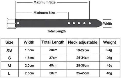 White Pet Dog Collar Bone Leather Durable Pet Supplies Accessories Neck Strap Collar for Dog Puppy Pug Collars for Small Large Dogs - TrendyPet's Zone