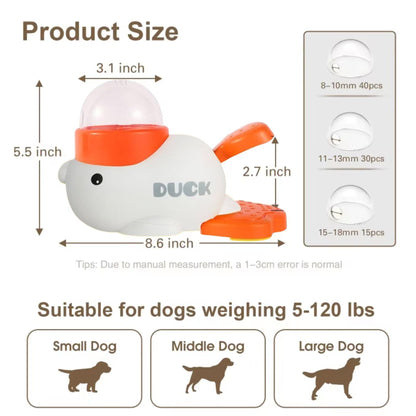 White Duck-Shaped Interactive Dog Puzzle Feeder Anti-Slip Toy Slow Feeder TrendyPet's Zone