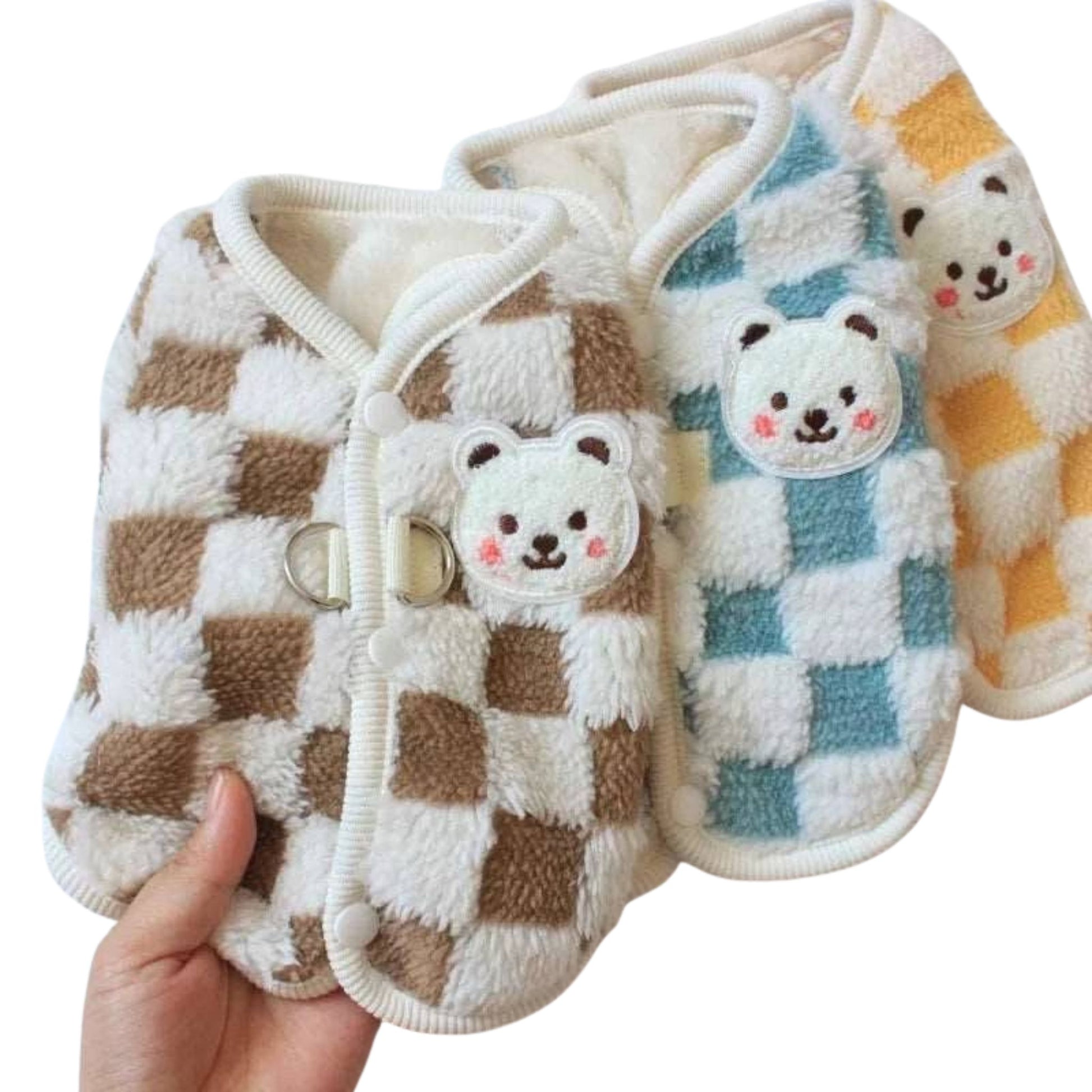 Winter Warm Hairless Cat Clothing Coffee Plaid Sweater Vest TRENDYPET'S ZONE