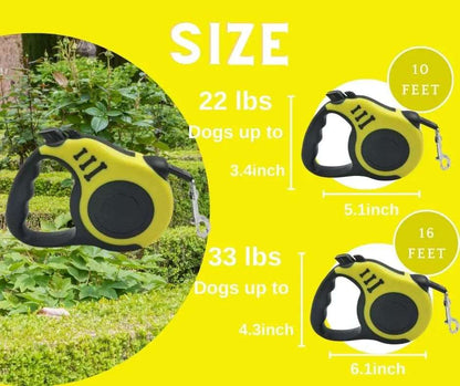 Yellow Dog Leash 3m 5m Durable Leash Automatic Retractable Nylon Cat Lead Extension Puppy Walking Running Lead Roulette For Dog - TrendyPet's Zone