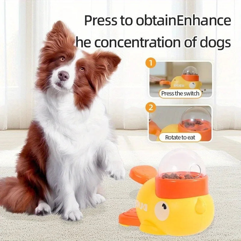 White Duck-Shaped Interactive Dog Puzzle Feeder Anti-Slip Toy Slow Feeder TrendyPet's Zone