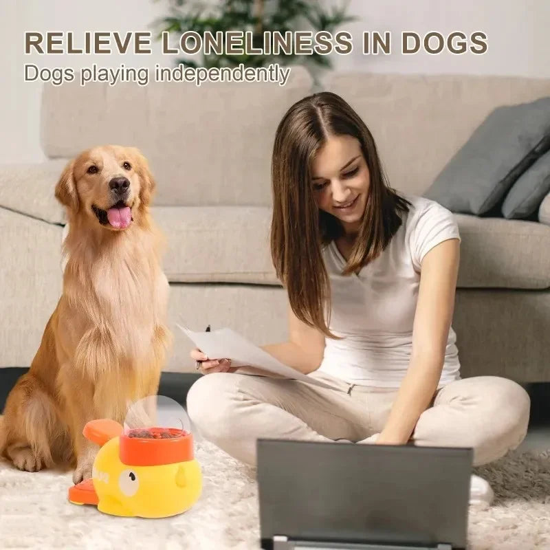 White Duck-Shaped Interactive Dog Puzzle Feeder Anti-Slip Toy Slow Feeder TrendyPet's Zone