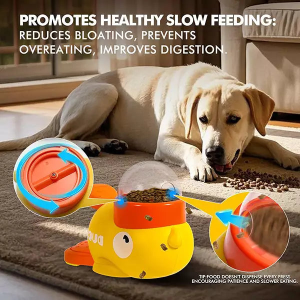 White Duck-Shaped Interactive Dog Puzzle Feeder Anti-Slip Toy Slow Feeder TrendyPet's Zone