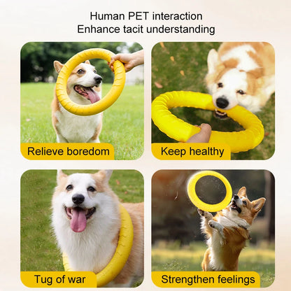 Red Interactive Floating Dog Toy Ring for Chewing & Fetching TrendyPet's Zone