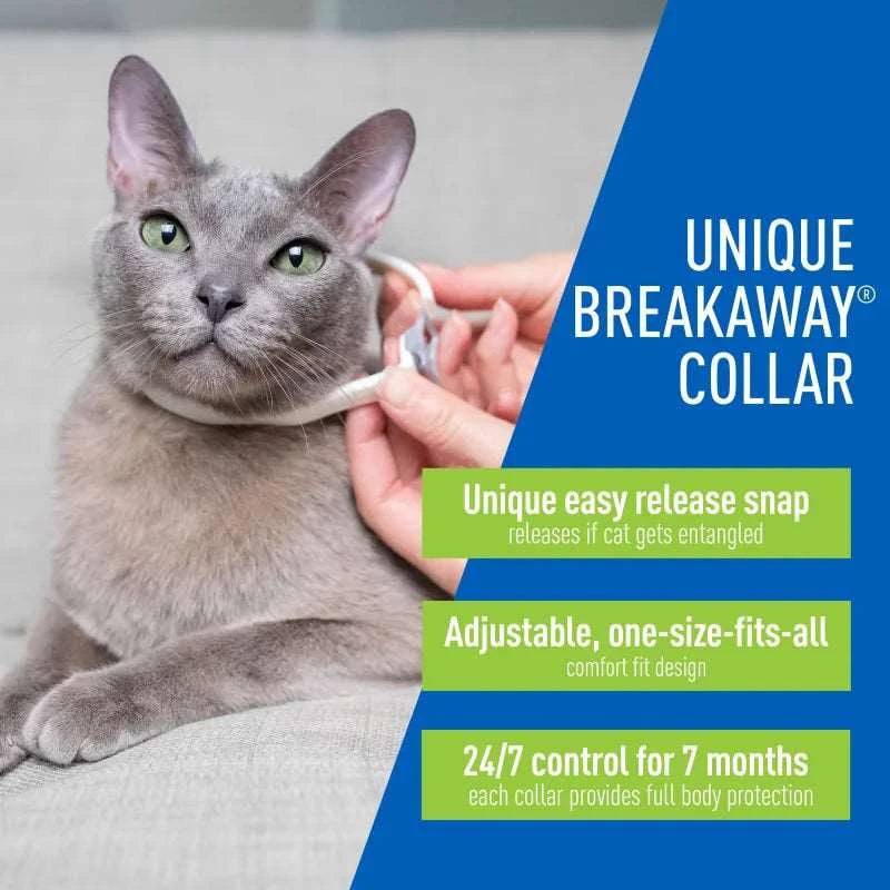 Adams Plus Flea & Tick Collar for Cats, Protection for 14 Months, One-Size-Fits-All, 7-Months Protection Each, 2 Collars TRENDYPET'S ZONE