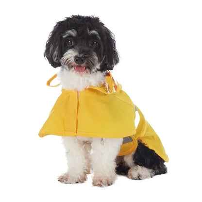 All-in-One Dog Raincoat by TrendyPet's Zone with fun duck, frog, and shark designs, reflective waterproof material, stylish and functional.