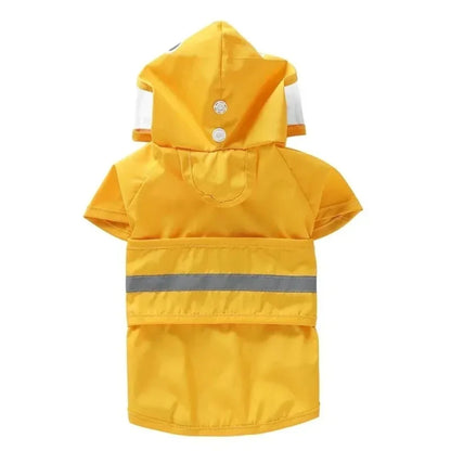 All-in-One Dog Raincoat by TrendyPet's Zone with fun duck, frog, and shark designs, reflective waterproof material, stylish and protective.