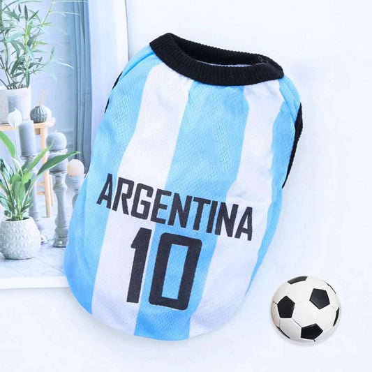 Argentina Pet Clothes Dog Sport Jersey Clothes for Summer Apparel Basketball Clothing Puppy T-Shirts - TrendyPet's Zone