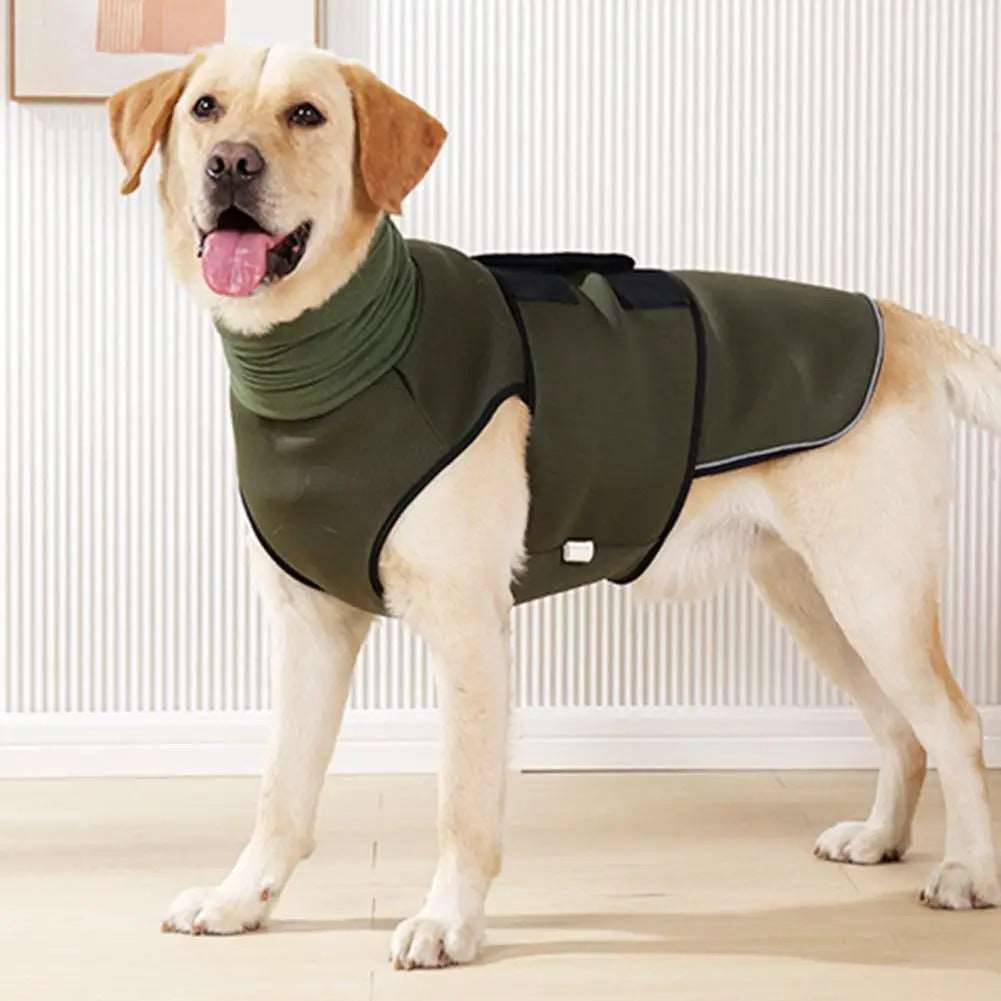 Army Green Dog Anti-Anxiety Vest Calming Jacket with Hoodie - TrendyPet's Zone