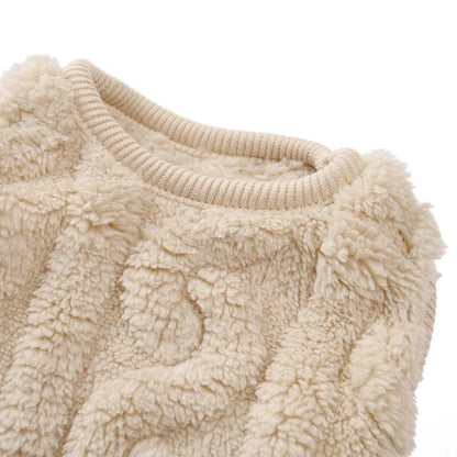 Beige Soft Cozy Autumn Winter Warm Fleece Dog Cat Sweaters - TrendyPet's Zone