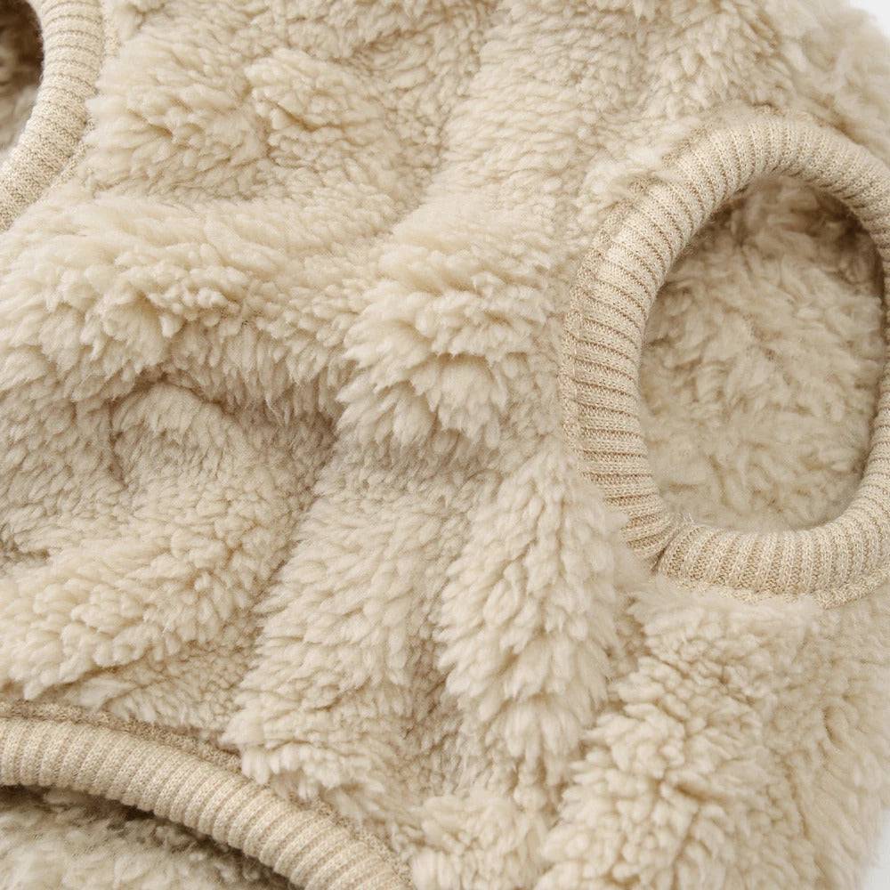 Beige Soft Cozy Autumn Winter Warm Fleece Dog Cat Sweaters - TrendyPet's Zone