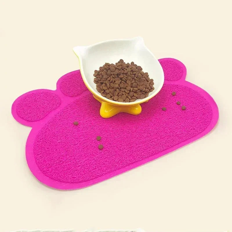 Pink waterproof pet litter mat from TrendyPet's Zone, non-slip PVC with high resilience fiber for trapping cat litter.