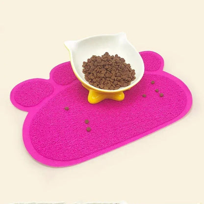 Pink waterproof pet litter mat from TrendyPet's Zone, non-slip PVC with high resilience fiber for trapping cat litter.