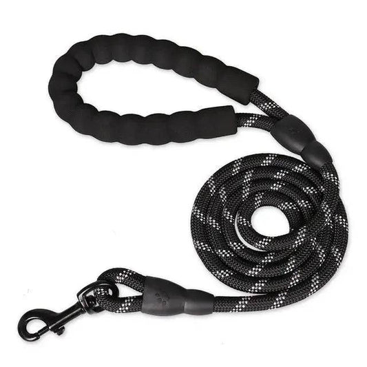 Black 150/200/300cm Strong Pet Reflective Leash For Big Small Medium Large Dog Drag Pull Tow - TrendyPet's Zone