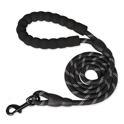 Black 150/200/300cm Strong Pet Reflective Leash For Big Small Medium Large Dog Drag Pull Tow - TrendyPet's Zone