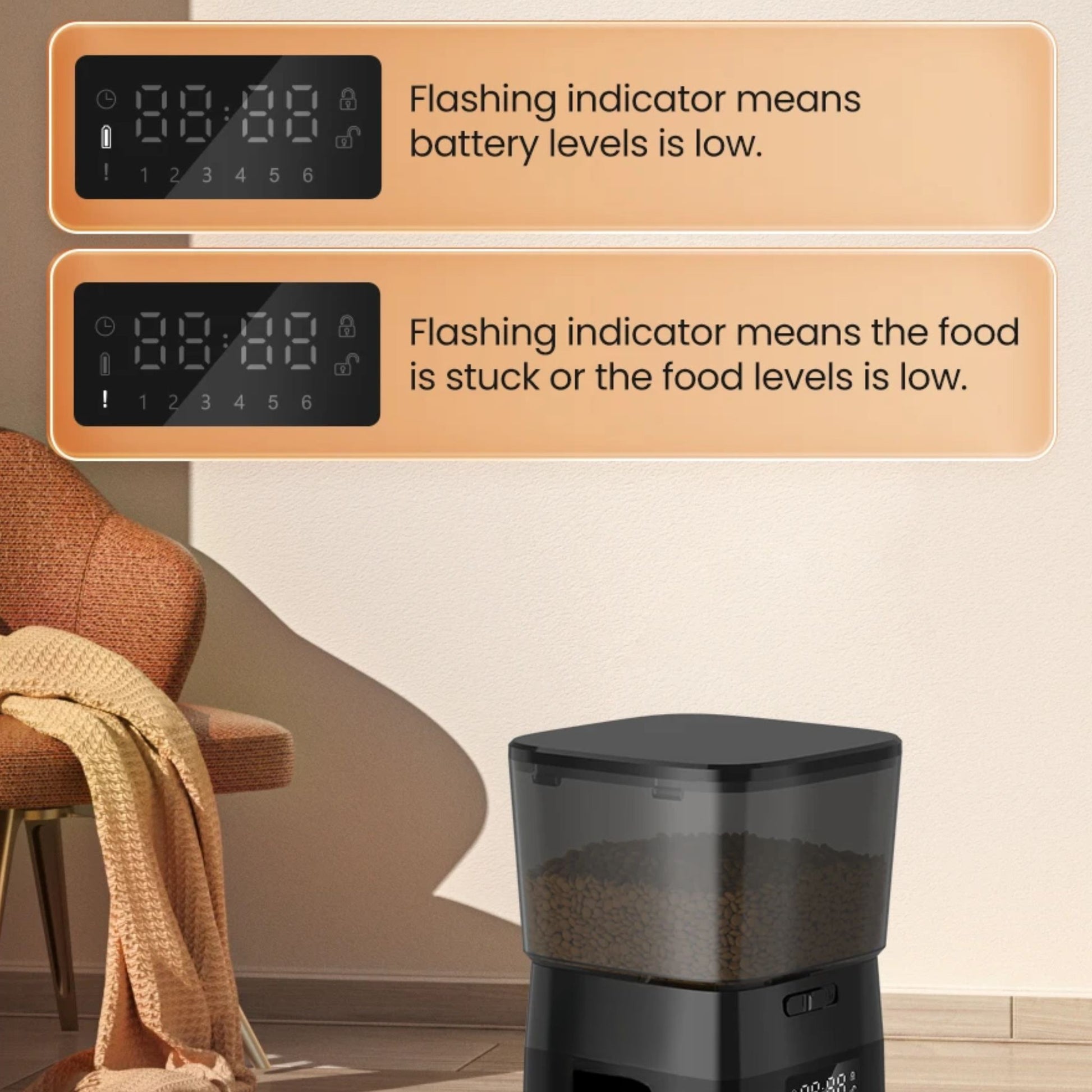 White 2L TrendyPet's Zone smart automatic pet food dispenser with portion control for cats and dogs.