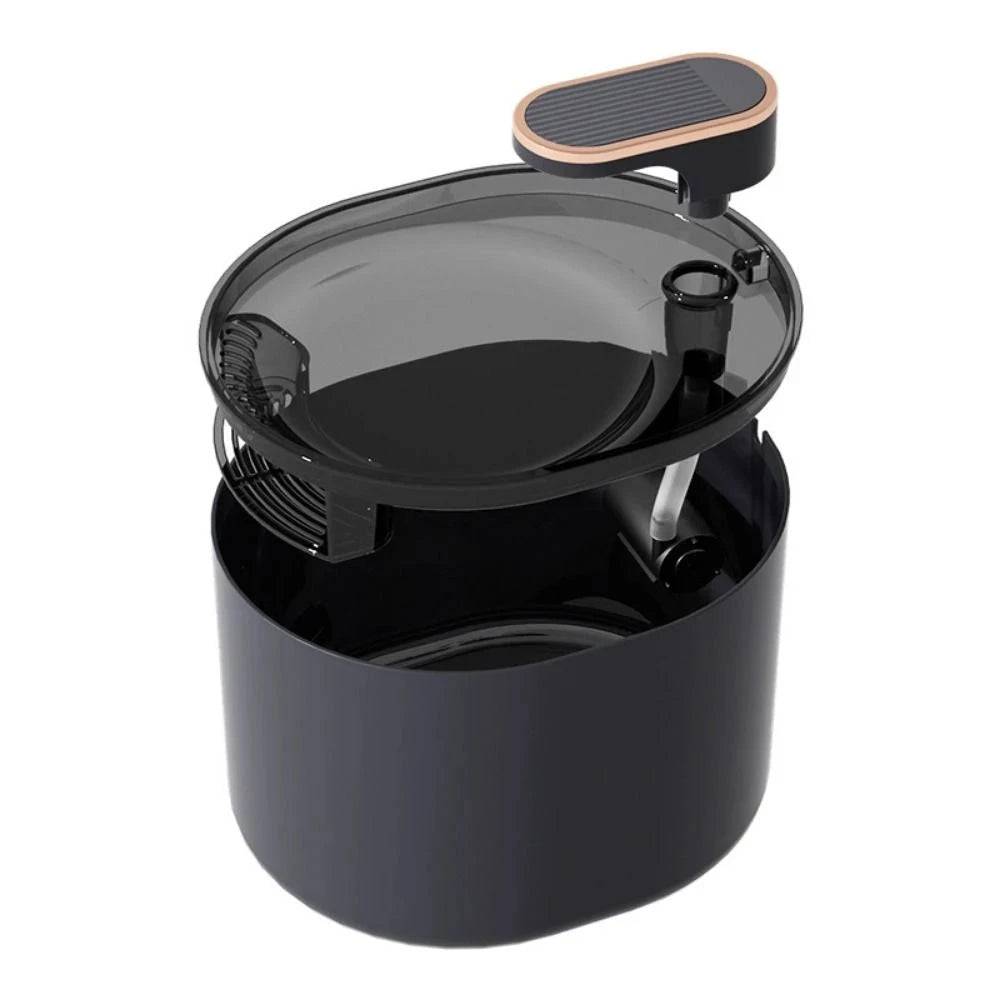 Black 3L Pet Automatic Water Fountain With LED Light Ultra Silent Cat Drinking Water Fountain USB Kitten Electric Mute Pet Water Feeder - TrendyPet's Zone