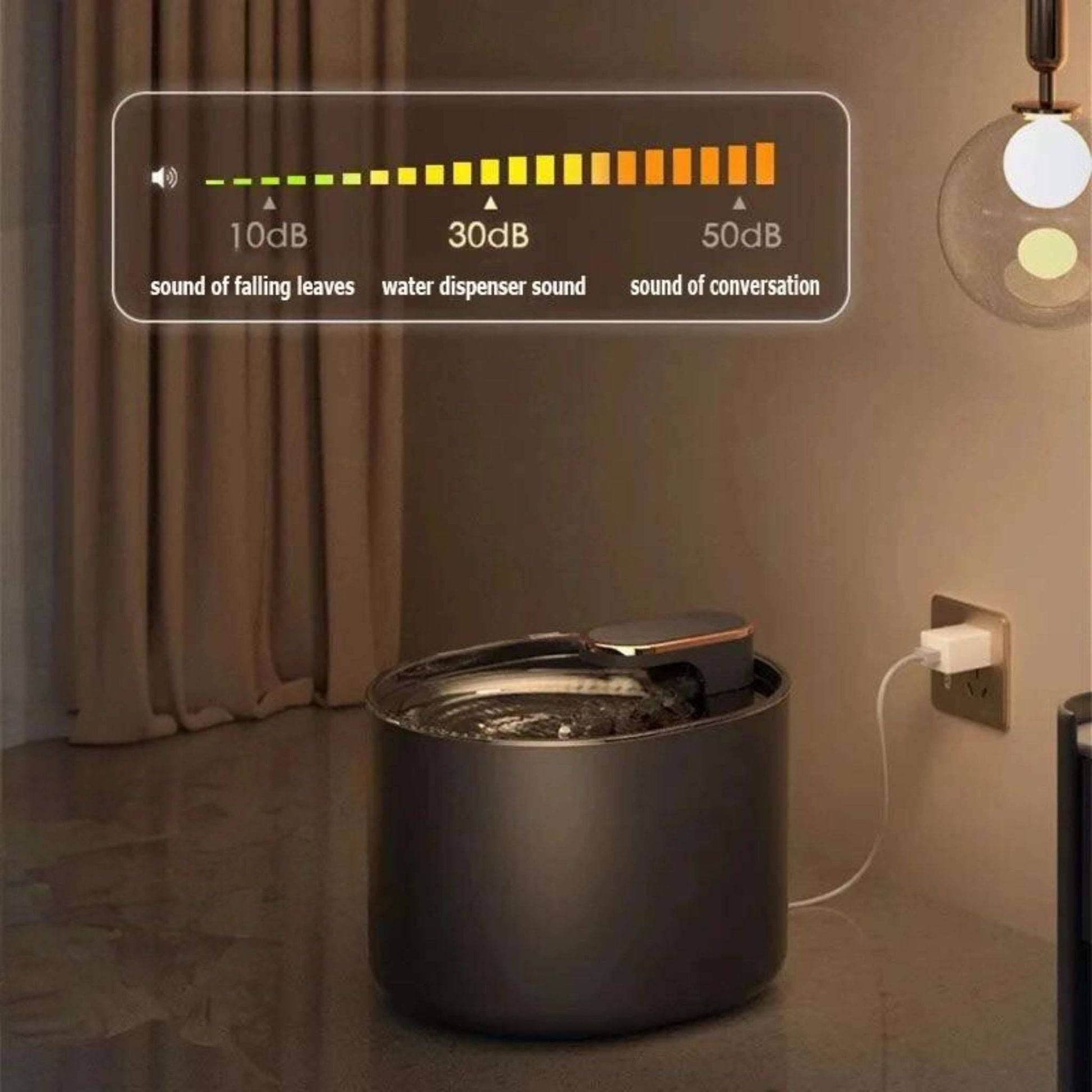 Black 3L Pet Automatic Water Fountain With LED Light Ultra Silent Cat Drinking Water Fountain USB Kitten Electric Mute Pet Water Feeder - TrendyPet's Zone