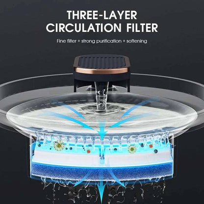 Black 3L Pet Automatic Water Fountain With LED Light Ultra Silent Cat Drinking Water Fountain USB Kitten Electric Mute Pet Water Feeder - TrendyPet's Zone