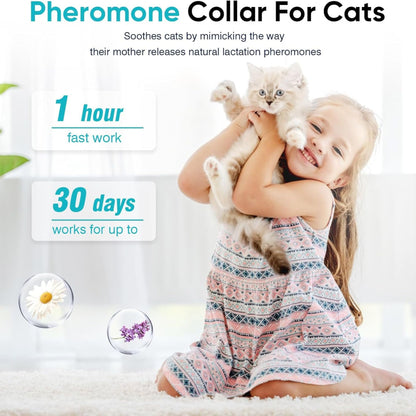 Black Cat Calming Collar 4Packs/30Days Relieve Anxiety Protection Retractable Collars Kitten TrendyPet's Zone