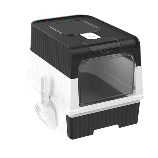 Black Cat Litter Box Oversized Drawer Type Rechargeable Sterilization Deodorant Pet Fully Enclosed Cat Toilet TRENDYPET'S ZONE