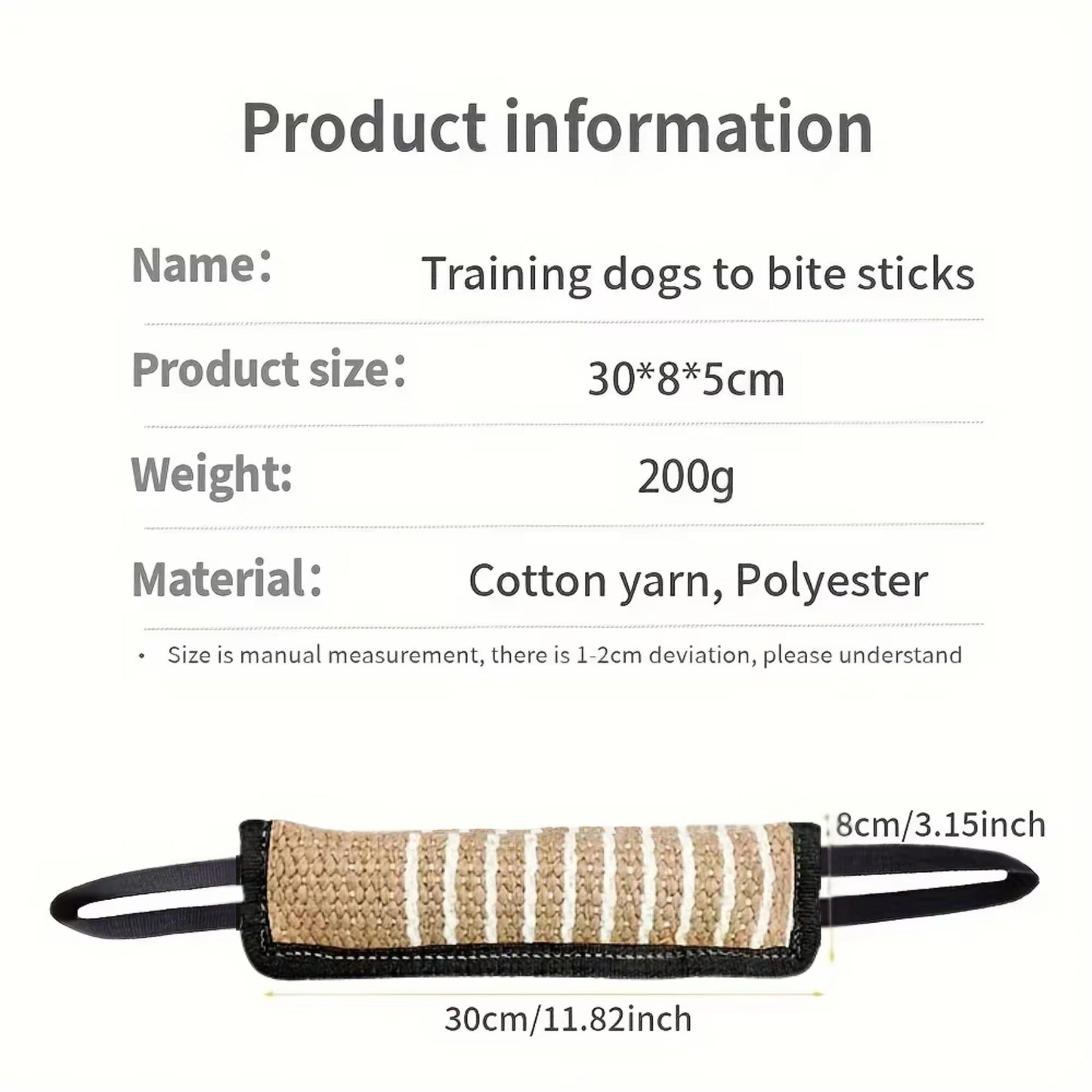 Black dog bite tug toy by TrendyPet's Zone for dental health and teething relief, made of durable material for active play.