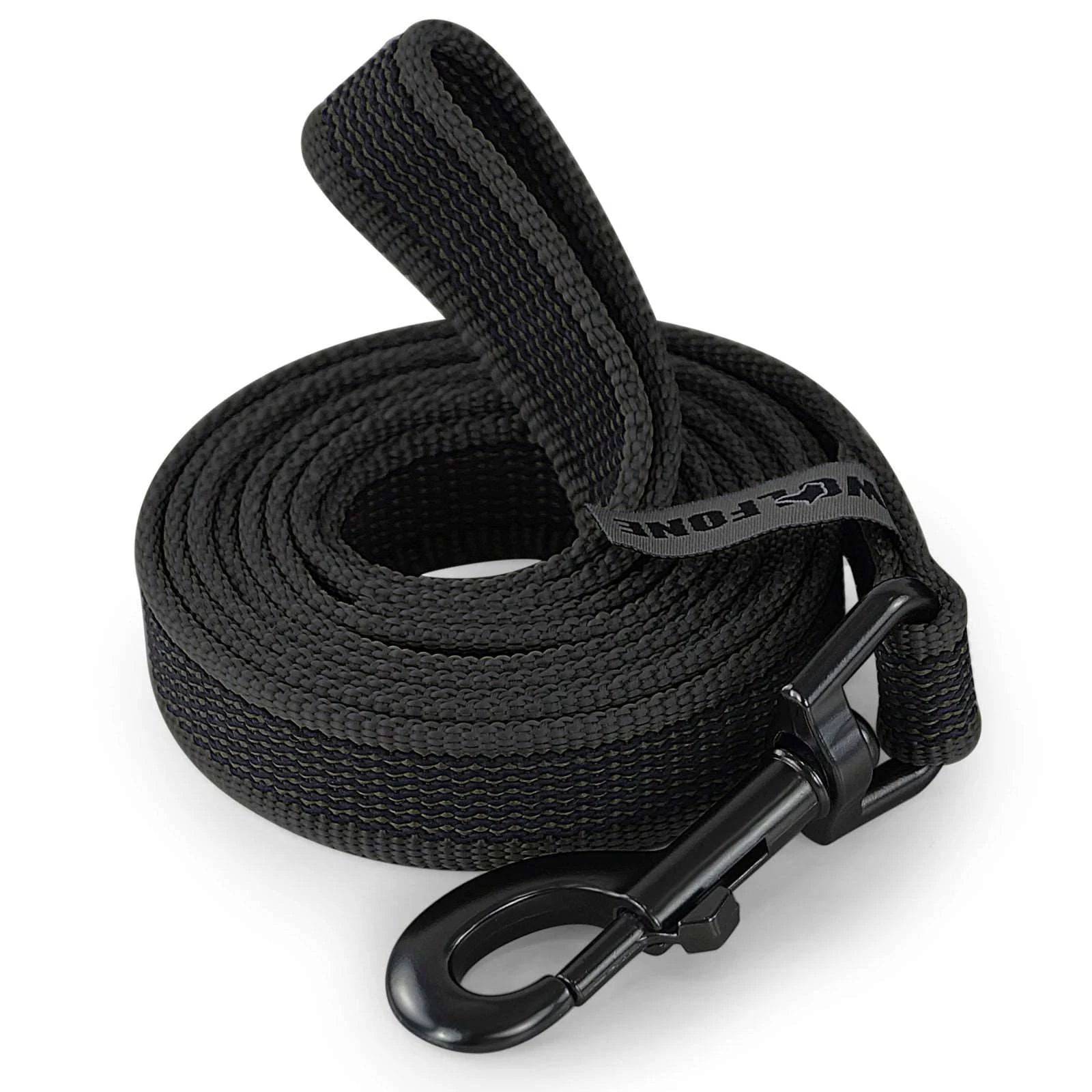 Black Dog Leash Latex Silk Easy and Convenient Training Big Dual Color - TrendyPet's Zone