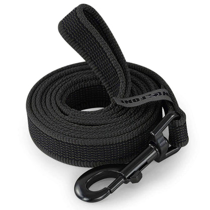 Black Dog Leash Latex Silk Easy and Convenient Training Big Dual Color - TrendyPet's Zone