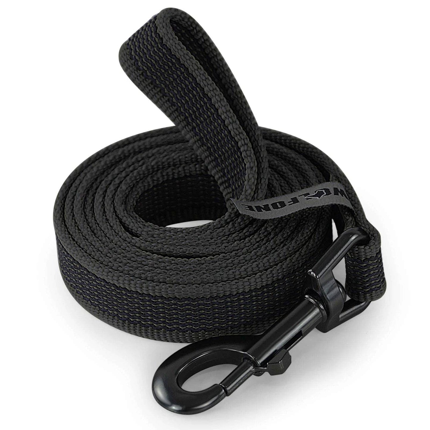 Black Dog Leash Latex Silk Easy and Convenient Training Big Dual Color - TrendyPet's Zone