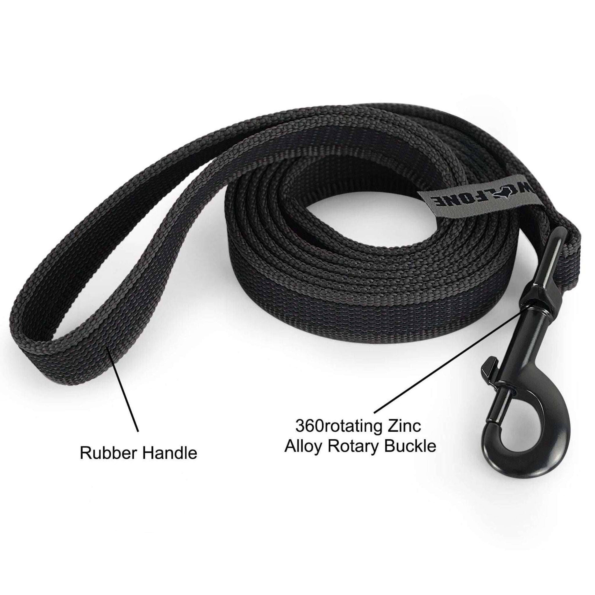 Black Dog Leash Latex Silk Easy and Convenient Training Big Dual Color - TrendyPet's Zone