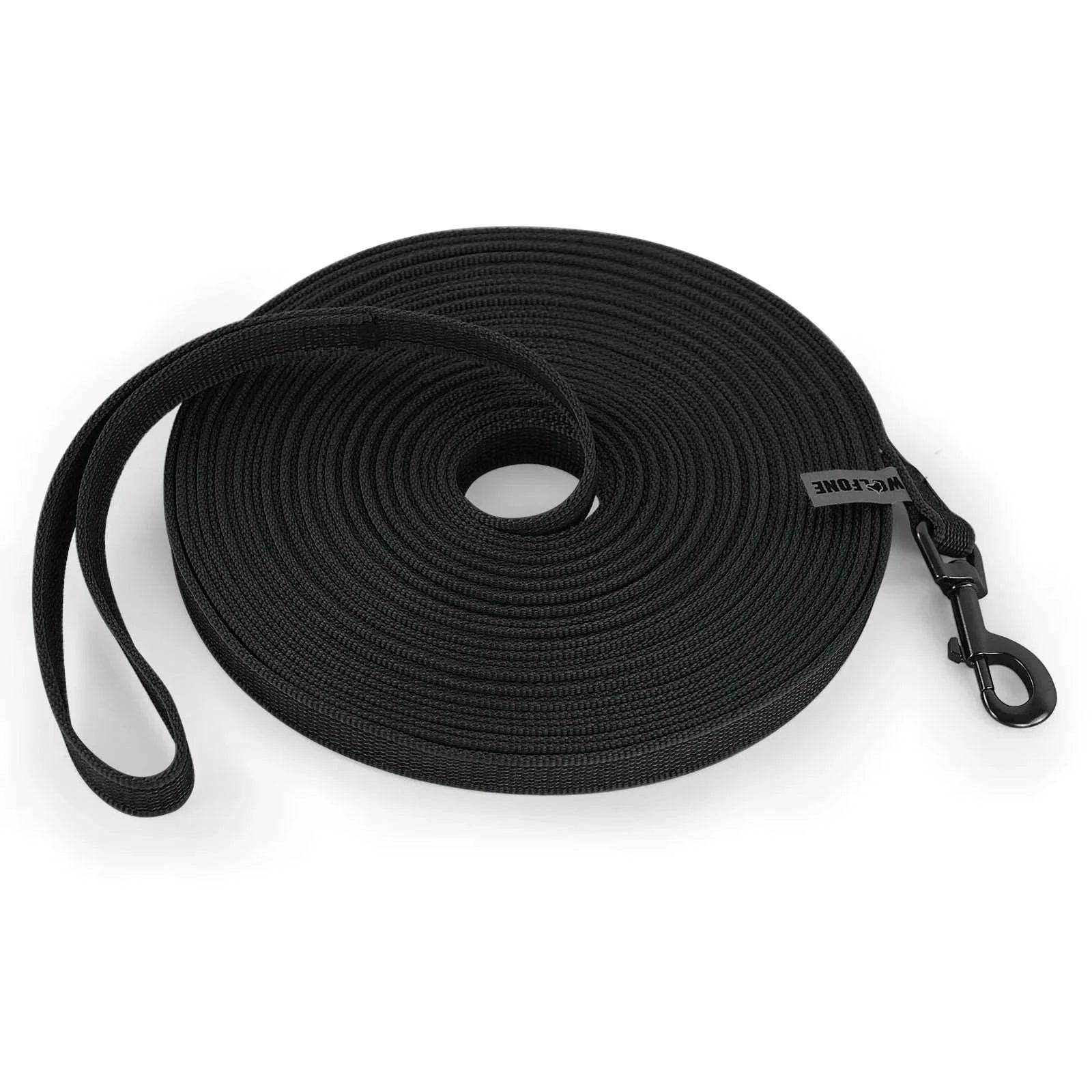 Black Dog Leash Latex Silk Easy and Convenient Training Big Dual Color - TrendyPet's Zone