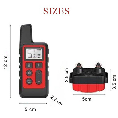Black Dog Training Collar 500m Control Trainer Device Vibration / Electrostatic pulse / Warning Stop Bark Deterrents - TrendyPet's Zone