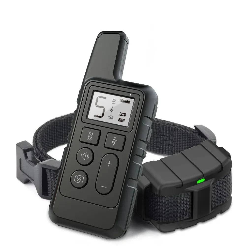 Black Dog Training Collar 500m Control Trainer Device Vibration / Electrostatic pulse / Warning Stop Bark Deterrents - TrendyPet's Zone