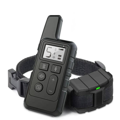 Black Dog Training Collar 500m Control Trainer Device Vibration / Electrostatic pulse / Warning Stop Bark Deterrents - TrendyPet's Zone